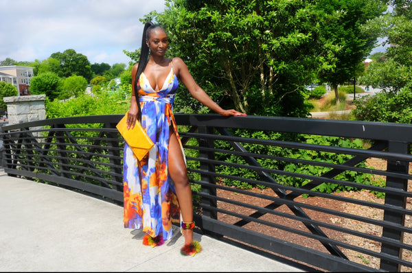 COLORS FLORAL MAXI DRESS Apparel & Accessories HAUTE BY TAI´SHEREE   