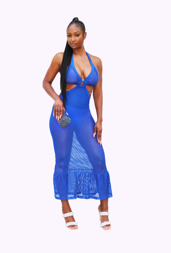 SEXY ROYAL BLUE MAXI Dresses TAI´SHEREE SMALL  
